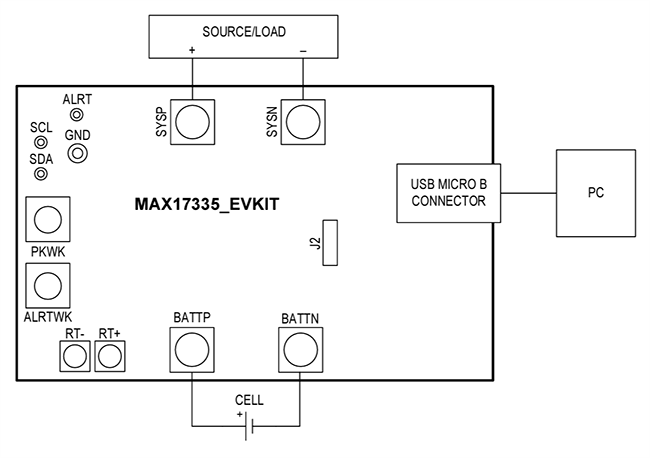 位置电路 - Analog Devices Inc. MAX17335 评估套件